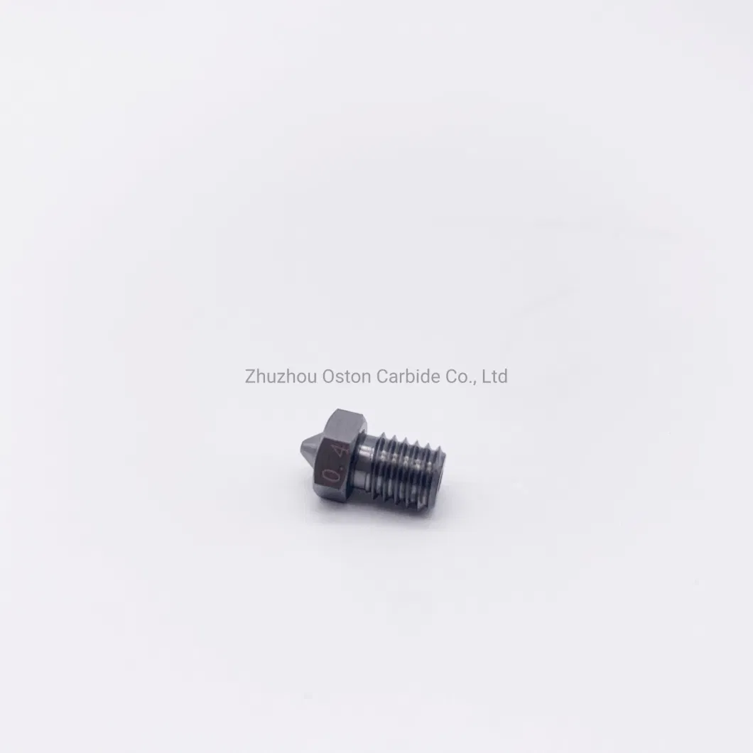 K10 Grade 0.4mm V6 Type Tungsten Carbide 3D Nozzles for 1.75mm Filament.