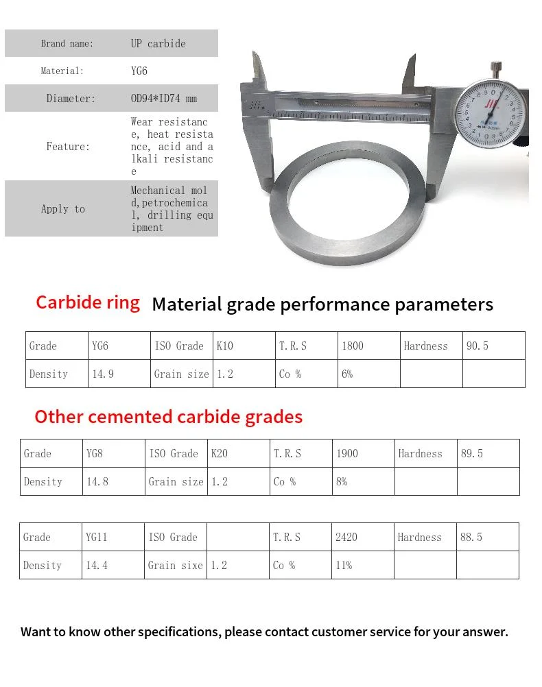 Hydraulic Parting Oil Seal Bushing Tungsten Carbide Bushing Seal Sleeve