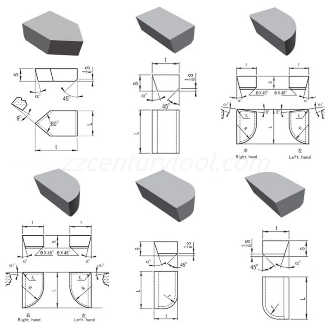 Top Quality Yg6 1 Kg Brazing Tips D16 Tungsten Carbide Insert Manufacturer Tungsten Carbide Brazed Tips C20