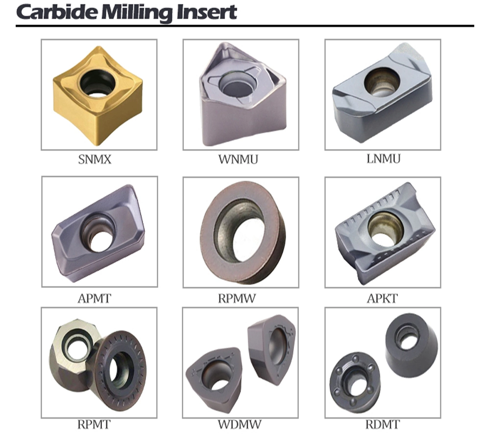 CNC Tungsten Carbide Milling Insert Carbide Insert Apmt Apkt Lnmu Snmx Wnmu Machine Cutting Tool Carbide Tool