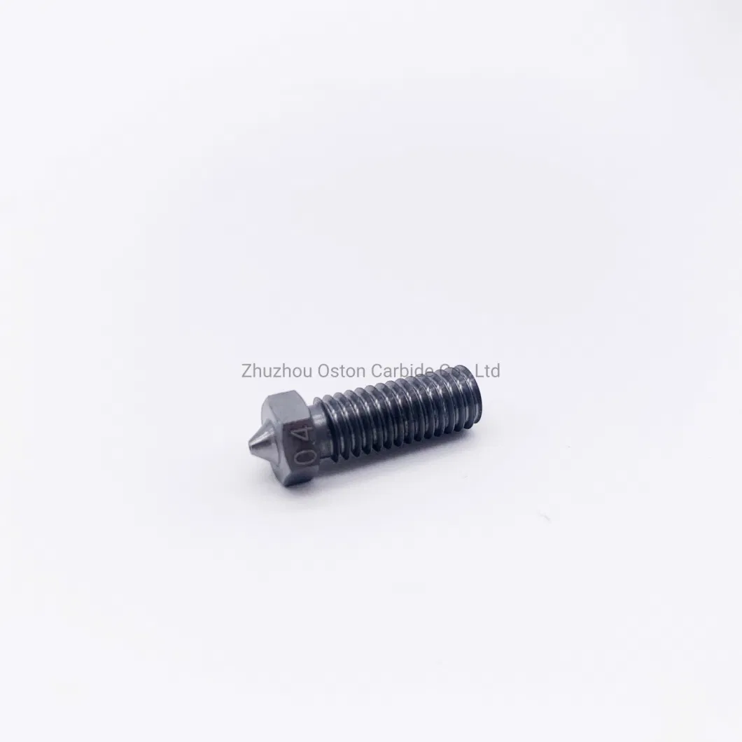 K10 Grade 0.4mm V6 Type Tungsten Carbide 3D Nozzles for 1.75mm Filament.