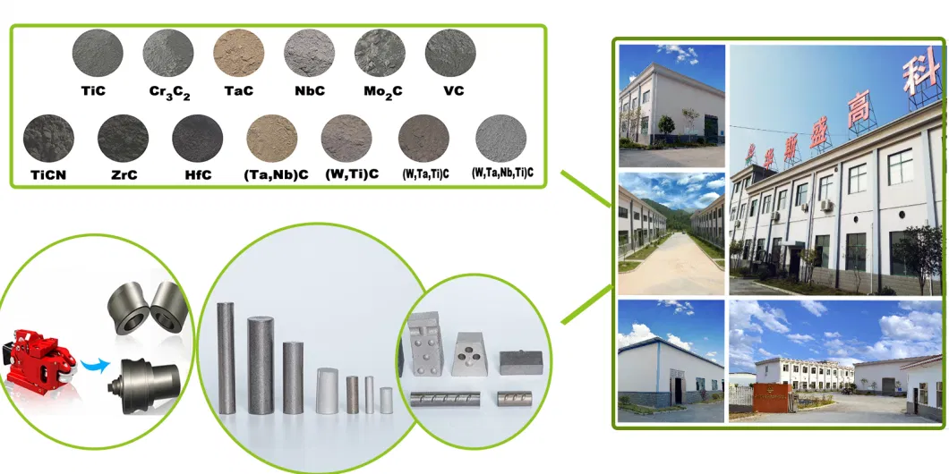 Crusher Hammer Head Wear Part of Cemented Titanium Carbide Round Rod