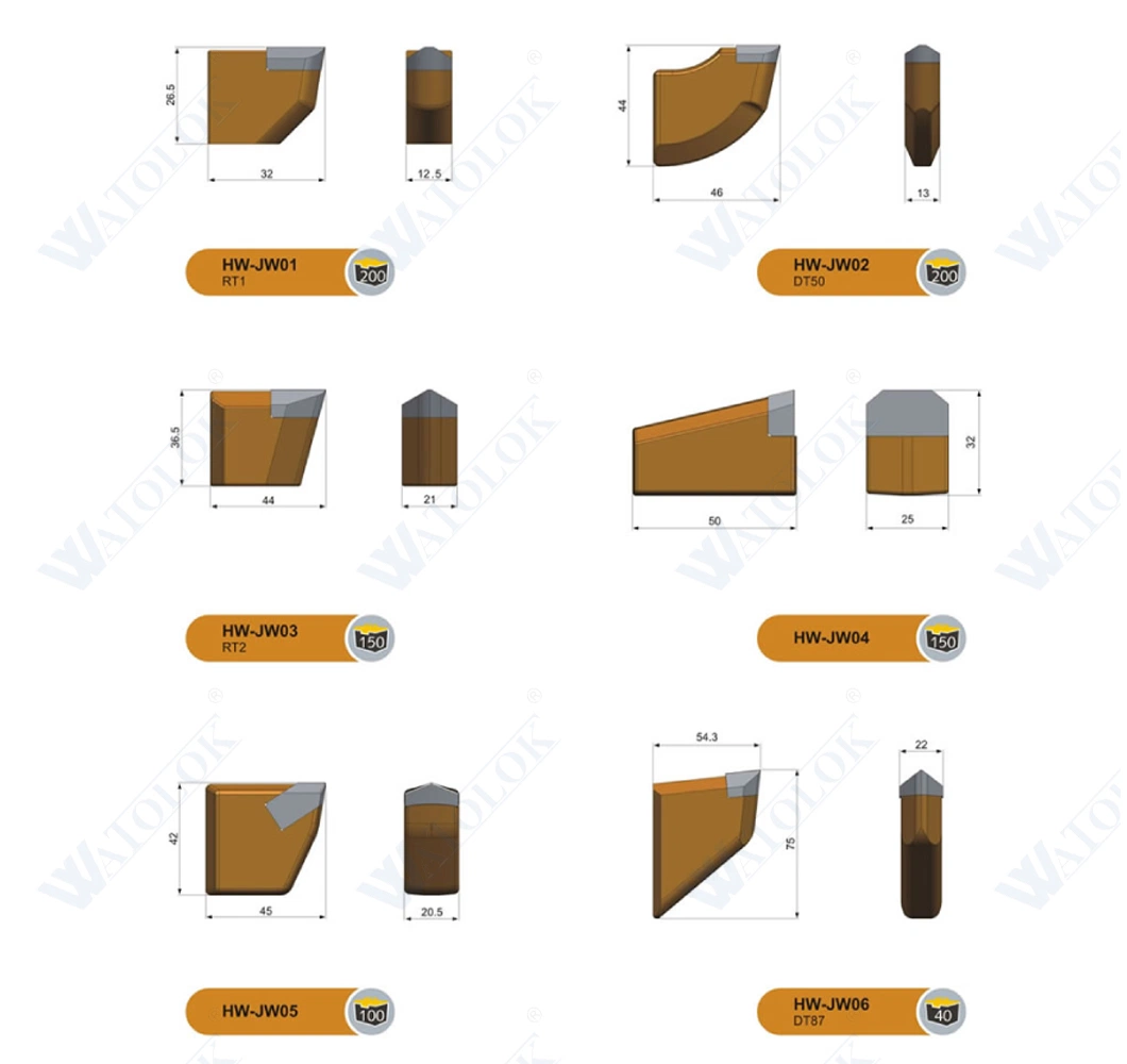 Br1 Betek HDD Drilling Tungsten Carbide Weld on Teeth