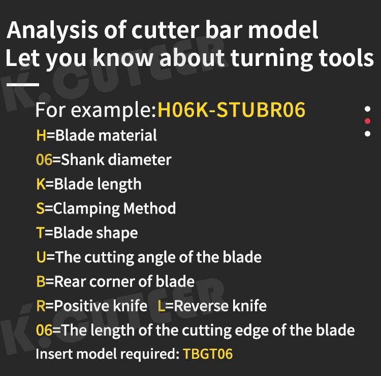 HSS Large Handle Small Head Turning Tool Bar Carbide Inserts Tbgt/Wbmt/Ccmt