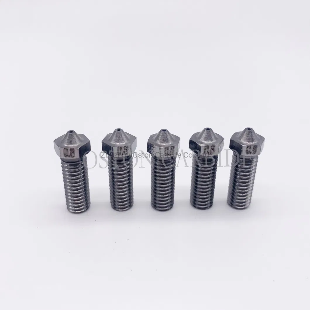 K10 Grade 0.4mm V6 Type Tungsten Carbide 3D Nozzles for 1.75mm Filament.