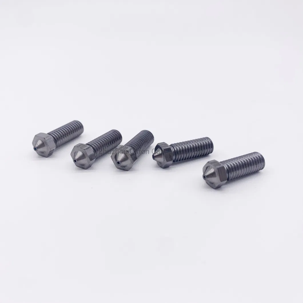 K10 Grade 0.4mm V6 Type Tungsten Carbide 3D Nozzles for 1.75mm Filament.