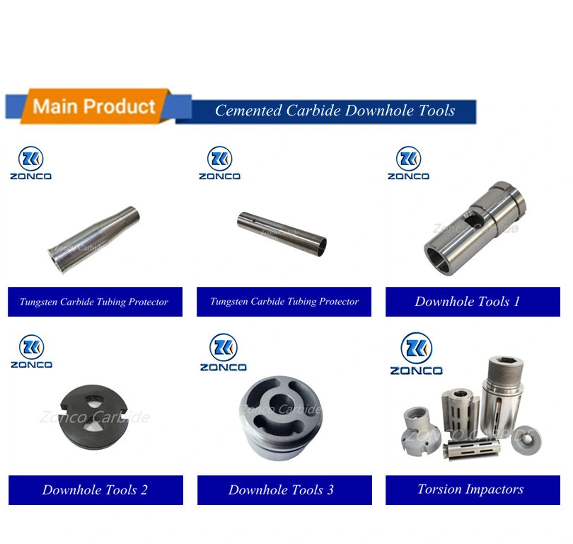 High Hardness Tungsten Carbide Torsion-Impactor Components with Extraordinary Anti-Erosion and Wear-Resistant Performance, Designed by Customer.