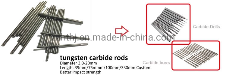 Unground Tungsten Carbide Rod Blanks with 330mm Length