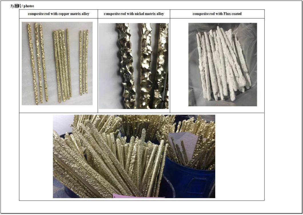 Customized Particle Tungsten Carbide Welidng Rods Yd-9.5 70/30 with Flux Coated for Machining Hydraulic Cutter