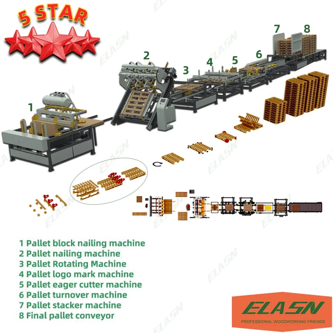 Wood Pallet Block Nailing Machine Wood Nail Cutting Machine European Standard Wooden Block Pallet Nailer Nailing Making Machine