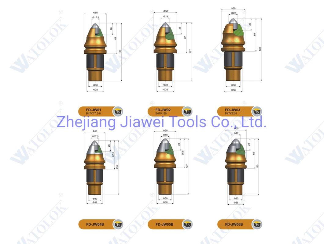 B47K Rock Rotary Drilling Teeth Bullet Teeth Piling Drill Rig Tools