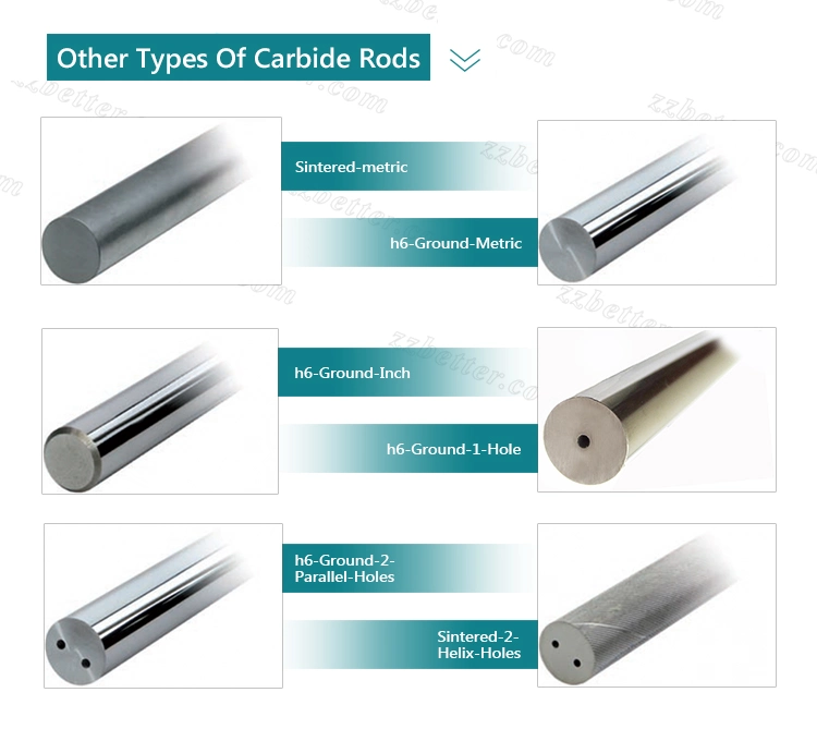 H6 Polished Solid Carbide Rods, Tungsten Cemented Carbide Rod for Endmills