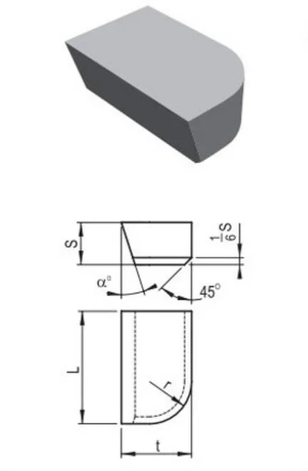 P30, Yg6, Yg8 C120, C125, A420, A425z, B20, E20 Tungsten Cemented Carbide Brazed Tips Yg6 Carbide Tips 1 Kg