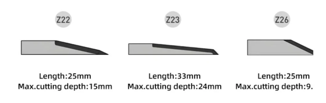 Max Cutting Depth Tungsten Carbide Knives Zund Cutter Oscillating Blade for Nylon/Felt/Nonwoven/Leather/Fabric/Textile/Foam