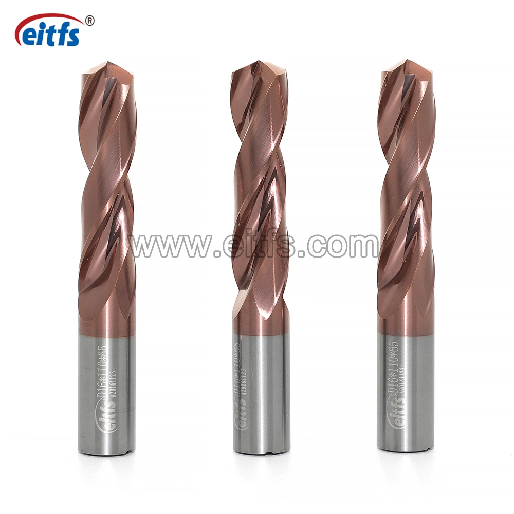 2 Flute CNC Tungsten Carbide Coolant 3D Tialn Coating Twist Drill Bit for Matel Stainless Steel