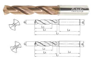 2 Flute CNC Tungsten Carbide Coolant 3D Tialn Coating Twist Drill Bit for Matel Stainless Steel