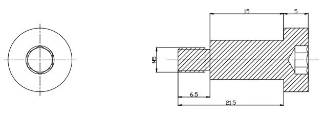 Tungsten Screw Bolt Nut Put Into Machine Part Use