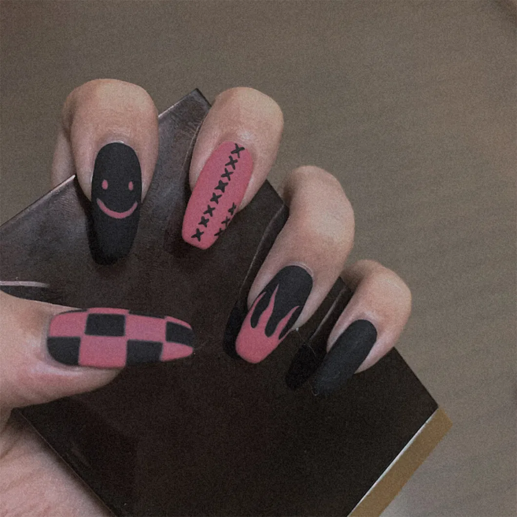 Free Sample Wholesale Various Color Custom Long Press on Nails for Women