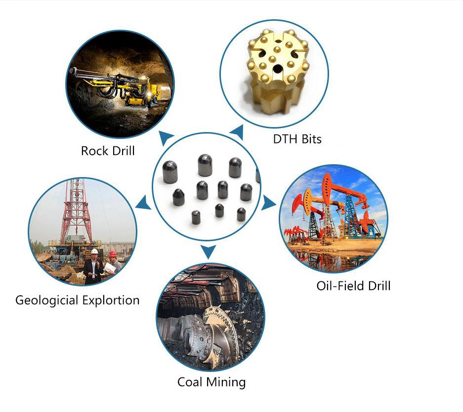 Tungsten Carbide Buttons for Drill Bits, Cemented Tips