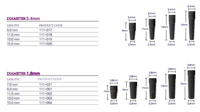 China Manufacturer Teeth Implant Open Tray Impression for Angels Bone Level Implant System