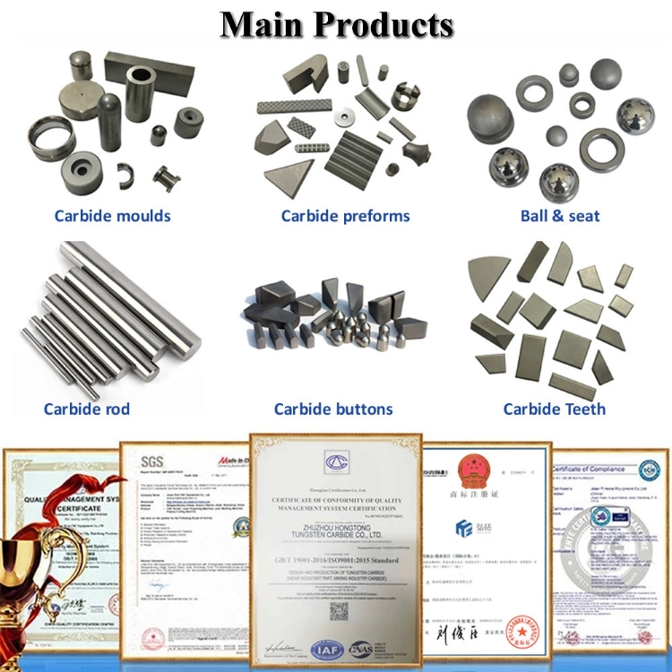 Zhuzhou Factory Cemented Tungsten Carbide Custom Sector Wear Parts