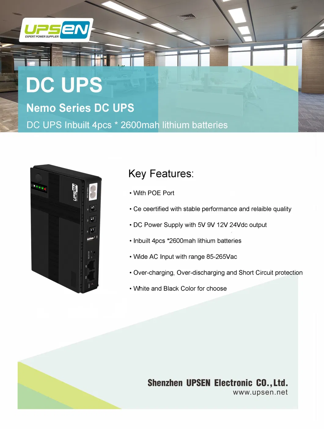 Cheap Price UPS DC UPS Inbuilt 10400mAh Lithium Battery Backup Power Supply for CCTV WiFi Router IP Camera