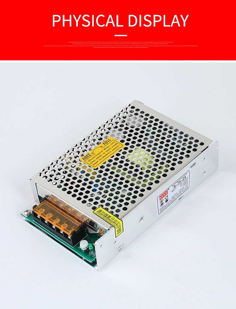 AC-DC 24V LED Power Supply Transformer SMPS for LED Light S-75-24