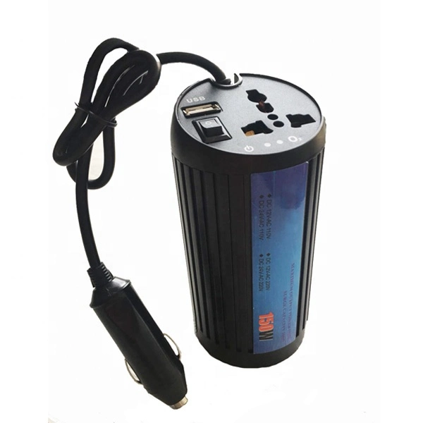 DC 12V to AC 120V 150W Smart Car Power Inverter with Dual USB Ports