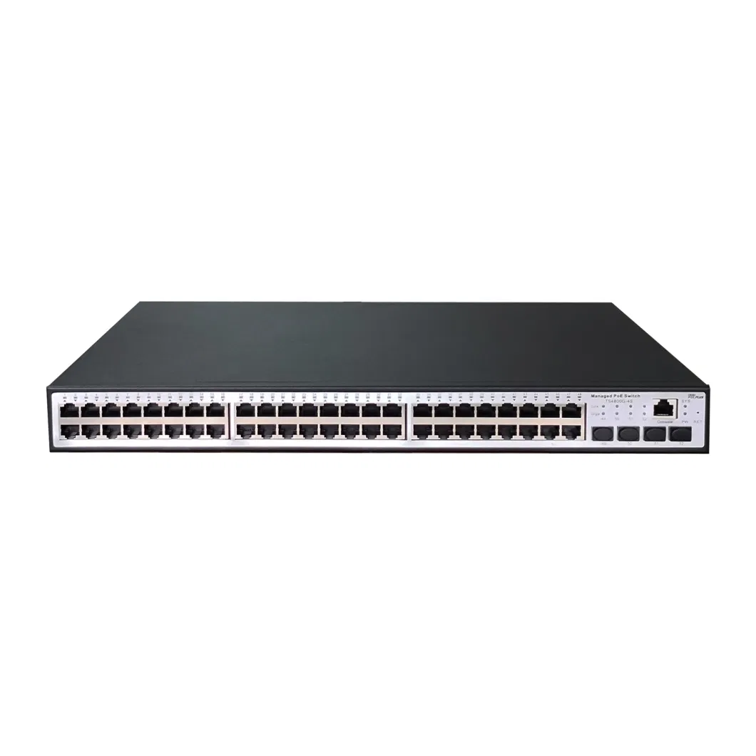 Full Gigabit 48 Ports Poe Switch Managed Max 1100W PSU