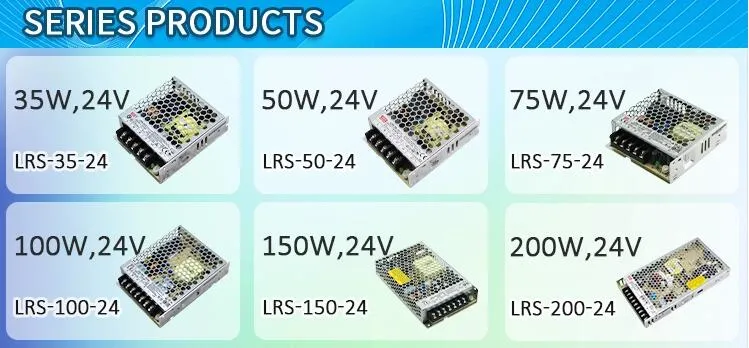 Meanwell Lrs-350-24 AC Variable Switchig Power Supply 24V 20A for LED Light