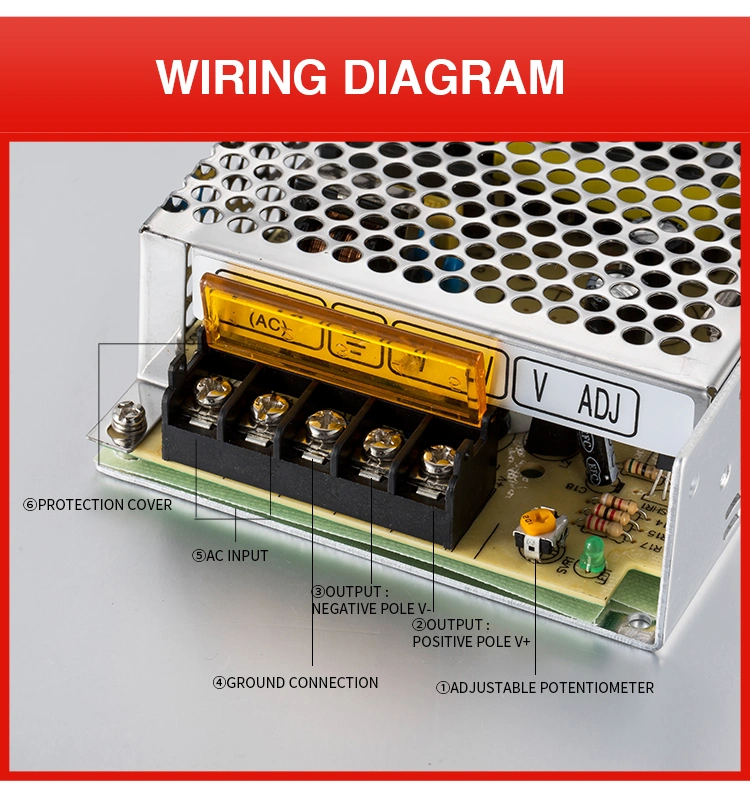 Industrial Constant Voltage DIN Rail Power Supply S-500-36 500W 110V 220V DC12V 24V 36V 48V 10A 15A AC to DC Single Output Switching Power Supply