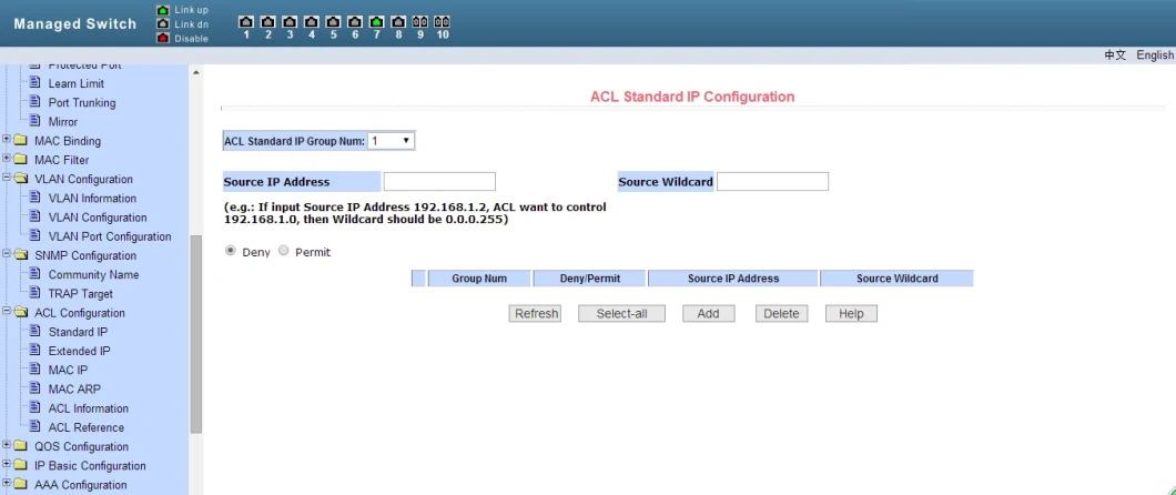 L2 Managed Poe Switch 8 Ports with 2 Port 100/1000m SFP Max 150W PSU Inside AC/DC Input From Poeplus