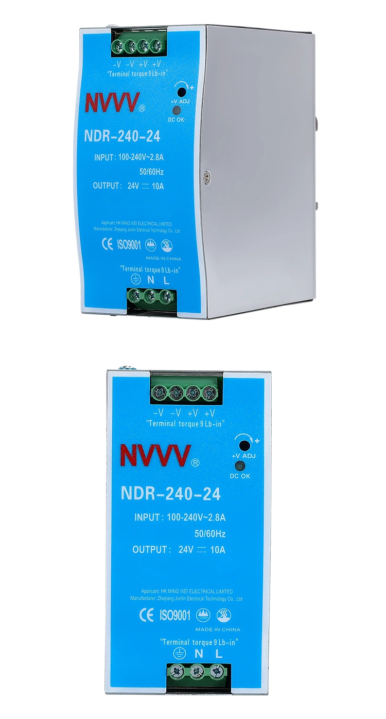 Ndr-240W-24V DIN Rail Switching Power Supply AC-DC LED Power Supply SMPS