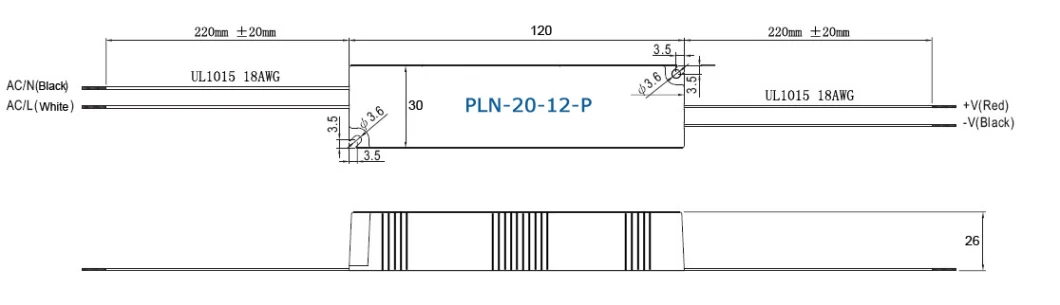 Economy Design Switching Power Supply 20W 36V Low Tempreature Rise Waterproof LED Driver for Outdoor Sign with CE FCC Reach