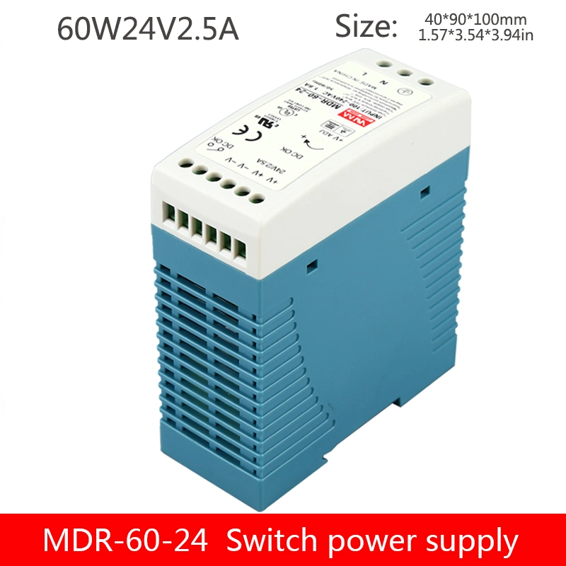 24V 2.5A Micro Volume Industrial DIN Rail 60W SMPS Mdr-60-24