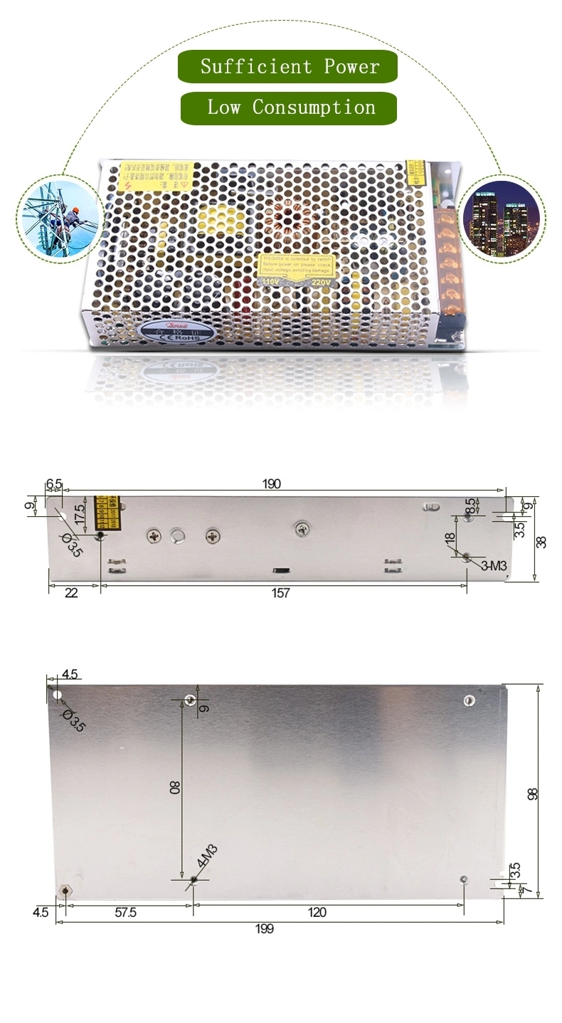 Smun S-120-24 120W 24V 5A Single Output Switching Power Supply