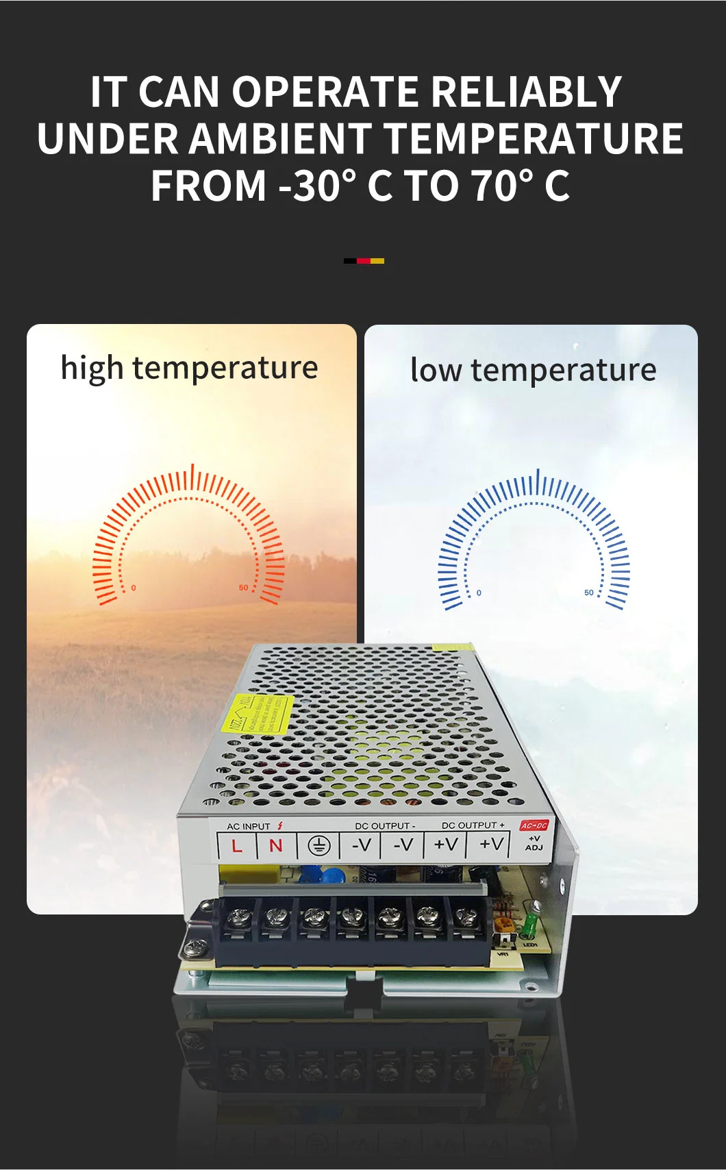 Shampower AC 110V / 220V to DC 12V 12.5A 150W Switching Power Supply for CCTV Cameras and LED Strip Lights