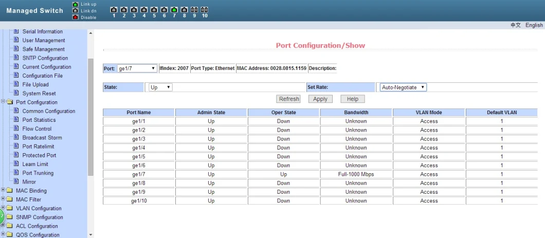 L2 Managed Poe Switch 8 Ports with 2 Port 100/1000m SFP Max 150W PSU Inside AC/DC Input From Poeplus