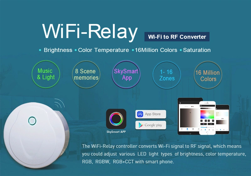 RF Remote Controller 2.4G Wireless RGBW WiFi APP Control for LED Pool Lights Strip Bulb Panel Down Light