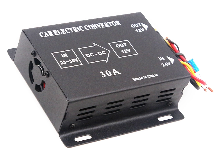 Efficently Car Power Supply Transformer 24V to 12V 30A DC Converter for Auto