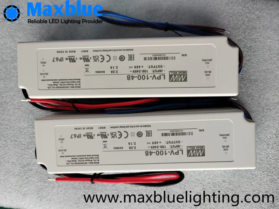 Meanwell 100W DC48V IP67 Waterproof LED Driver Lpv-100-48