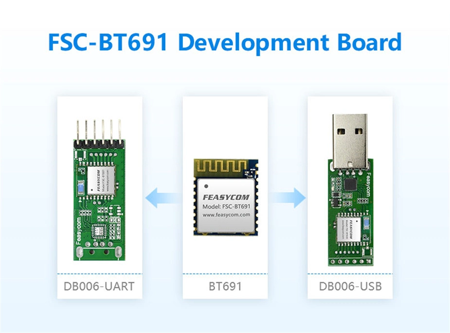 Feasycom FSC-BT691 Ultra-Low-Power Da14531 BLE Data Transmission Bluetooth 5.1 Wireless Module Supports UART/I2C/SPI