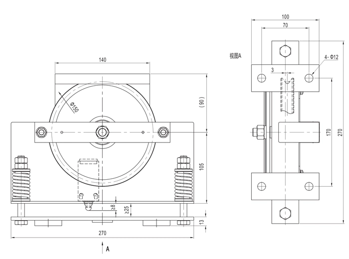 Elevator Speed Governor Tension Device for Passenger Elevator