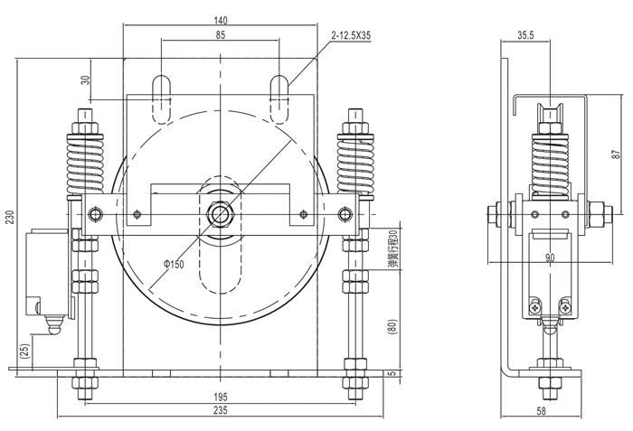 Elevator Speed Governor Tension Device for Passenger Elevator