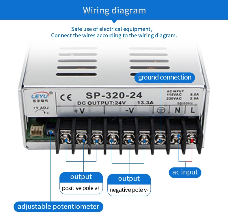 PFC Functional SP-150 SP-200 SP-320 SP-500 DC Power Supply PFC Function SMPS