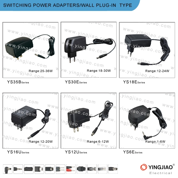 12W 24V DC Switching Power Adapter with UL