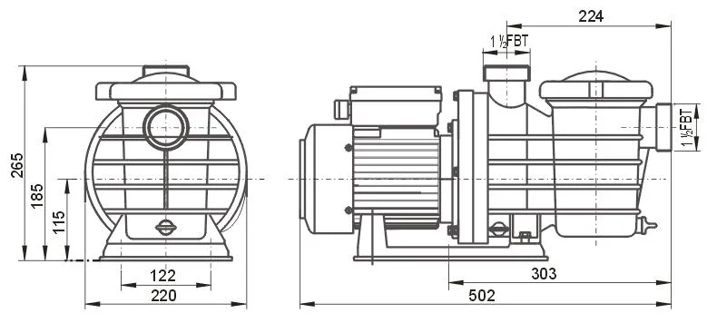 High Lift Electric Motor Rainwater Water Pump 0.5 HP Swimming Pool Pump