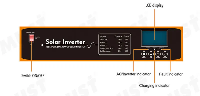 6000W DC to AC 220V Solar Power Inverter for Air Condition