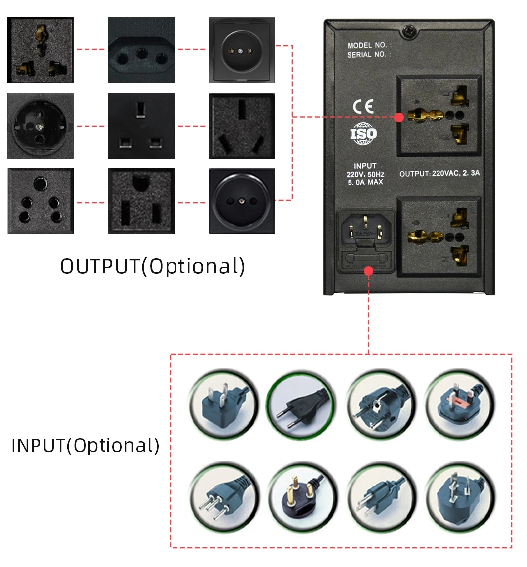 Backup UPS Uninterruptible Power Supply 12V Home Desktop Computer Standby Emergency 800va 480W After Power Failure Prevention