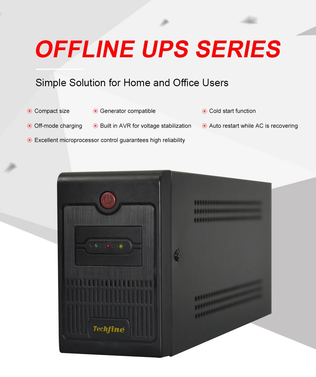 Backup UPS Uninterruptible Power Supply 12V Home Desktop Computer Standby Emergency 800va 480W After Power Failure Prevention